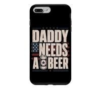 Carcasa para iPhone 7 Plus/8 Plus Papá Necesita una Cerveza, papá, Humor, Bandera patriótica de EE. UU.