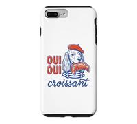 Carcasa para iPhone 7 Plus/8 Plus París Vacaciones Foodie Oui Croissant Perro Amante