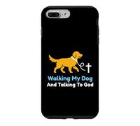 Carcasa para iPhone 7 Plus/8 Plus Paseando a mi Perro y Hablando con Dios Christian Pet Owner
