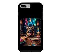 Carcasa para iPhone 7 Plus/8 Plus Pastor alemán Feliz Fiesta Cupcakes
