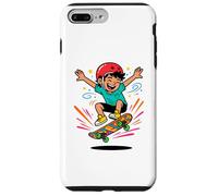 Carcasa para iPhone 7 Plus/8 Plus Patineta Niño Dibujos Animados Ollie Divertido Patin