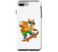 Carcasa para iPhone 7 Plus/8 Plus Patineta Squirrel Riding Skateboard Skater Gráfico