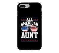 Carcasa para iPhone 7 Plus/8 Plus Patriotic All-American Aunt USA 4 of July American Flag