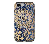 Carcasa para iPhone 7 Plus/8 Plus Patrón De Mandala Azul Amarillo Diseño Flor Henna