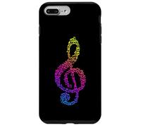 Carcasa para iPhone 7 Plus/8 Plus Patrón de músico de Mosaico de Notas para Amantes de la música de Clave de Sol