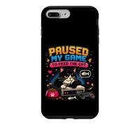 Carcasa para iPhone 7 Plus/8 Plus Pausa Mi Juego para Alimentar Al Gato Gamer Cat Retro