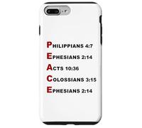 Carcasa para iPhone 7 Plus/8 Plus Peace Acrostic - 5 Christian Faith Bible Verse Scriptures