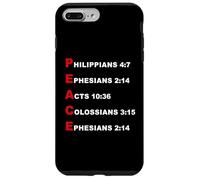 Carcasa para iPhone 7 Plus/8 Plus Peace Acrostic - 5 Christian Faith Bible Verse Scriptures
