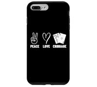 Carcasa para iPhone 7 Plus/8 Plus Peace Love Cribbage Hombres Mujeres Divertido Cribbage Player