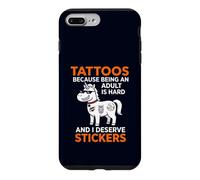 Carcasa para iPhone 7 Plus/8 Plus Pegatinas Tattoos Because Being An Adult Is Hard I Merece
