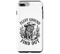 Carcasa para iPhone 7 Plus/8 Plus Pelusa Alrededor Descubra Gato Enojado Cowboy Critter Western