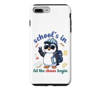 Carcasa para iPhone 7 Plus/8 Plus Penguin Back to School vibra a Las escuelas en Let The Chaos Begin