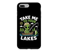 Carcasa para iPhone 7 Plus/8 Plus Pesca Alien Lago Vida Pescador OVNI Secuestro Nave Espacial
