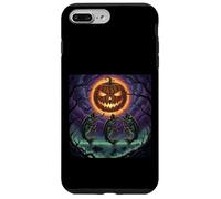 Carcasa para iPhone 7 Plus/8 Plus Pez lubina Aullando a la Luna, Pescador Vintage, Divertido Pescador