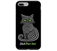Carcasa para iPhone 7 Plus/8 Plus Pi Day Math Purr-FECT Cat 3.14 Profesor de Ciencias Matemáticas