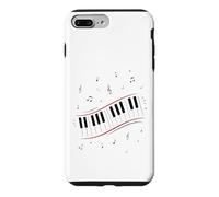 Carcasa para iPhone 7 Plus/8 Plus Piano Beat Teclado Notas Musicales Músico Lecciones de Piano