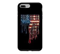 Carcasa para iPhone 7 Plus/8 Plus Piano Player Piantist Keyboard Bandera Americana USA Drip Lover