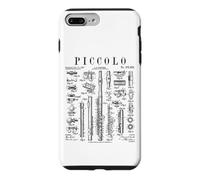 Carcasa para iPhone 7 Plus/8 Plus Piccolo Flautista Flautista Flautista Reproductor de música Vintage Patent