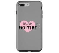 Carcasa para iPhone 7 Plus/8 Plus Piensa en Positivo Corazón Rosa Minimalista Motivacional