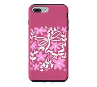 Carcasa para iPhone 7 Plus/8 Plus Pink Floral Daisy Dragonfly Botanical Wildflower Vine Garden