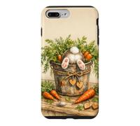 Carcasa para iPhone 7 Plus/8 Plus Plantas Jardinero Botánico Floral Divertido Conejo Kawaii Zanahoria