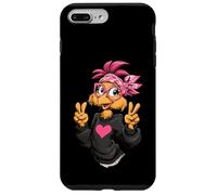 Carcasa para iPhone 7 Plus/8 Plus Pollo Divertido con Gafas Bandana Rosa Crazy Chicken Lady