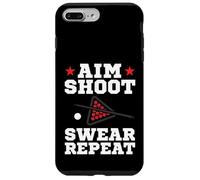 Carcasa para iPhone 7 Plus/8 Plus Pool Playing Aim Shoot Swear Repeat Pool Playing Billiards