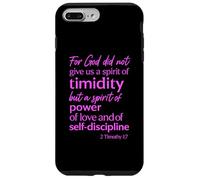 Carcasa para iPhone 7 Plus/8 Plus Porque Dios no Nos DIO un espíritu de timidez 2 Timoteo 1:7