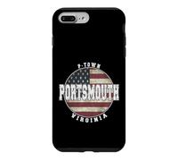 Carcasa para iPhone 7 Plus/8 Plus Portsmouth Virginia, Bandera Americana Vintage