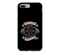 Carcasa para iPhone 7 Plus/8 Plus Powerlifting Eat Sleep Lift Heavy Gym Workout
