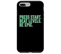 Carcasa para iPhone 7 Plus/8 Plus Press Start Beat Levels Be Epic Controlador de Videojuegos Gamer