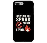 Carcasa para iPhone 7 Plus/8 Plus Prevenir la Chispa Antes de Que comience | Regalo de Eslogan de Seguridad contra Incendios