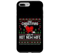 Carcasa para iPhone 7 Plus/8 Plus Primera Navidad con mi Nueva Esposa Caliente suéter Feo Navidad