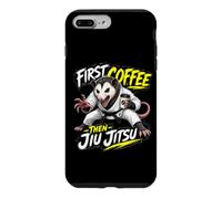 Carcasa para iPhone 7 Plus/8 Plus Primero Café, Luego Jiu-Jitsu: Café Y Lucha Cuerpo A Cuerpo