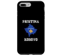 Carcasa para iPhone 7 Plus/8 Plus Pristina Kosovo Vintage Kosovo Bandera Mapa Diseño
