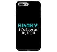 Carcasa para iPhone 7 Plus/8 Plus Programador Regalo Binario Fácil como 01, 10, 11 Computadora Humor