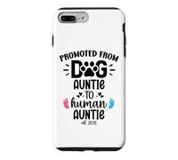 Carcasa para iPhone 7 Plus/8 Plus Promoted from Dog Auntie to Human Auntie 2026 1st Time Aunt