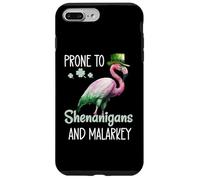 Carcasa para iPhone 7 Plus/8 Plus Prone to Shenanigans and Malarkey Sign St Patricks Flamingo