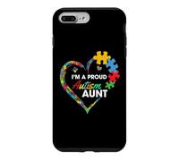 Carcasa para iPhone 7 Plus/8 Plus Proud Autism Aunt Heart Puzzle Piece Awareness Support