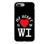 Carcasa para iPhone 7 Plus/8 Plus Proud State My Heart Is In WI Wisconsin