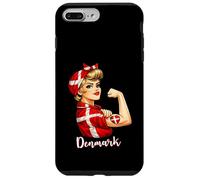 Carcasa para iPhone 7 Plus/8 Plus Proud Strong Danish Girl Woman Girlfriend Denmark Flag