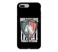 Carcasa para iPhone 7 Plus/8 Plus Proud To Have Served Female Veteran Day 4th of July