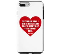 Carcasa para iPhone 7 Plus/8 Plus Psalm 119:11 - Thy Word Have I Hid in Mine Heart Bible Verse