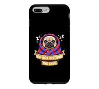 Carcasa para iPhone 7 Plus/8 Plus Pug Do Not Funny Disturb The Cute Snug Burrito Manta Perro