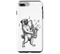 Carcasa para iPhone 7 Plus/8 Plus Pug Saxofón Boceto