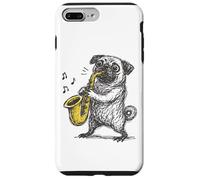 Carcasa para iPhone 7 Plus/8 Plus Pug Saxofón Boceto
