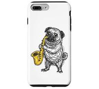 Carcasa para iPhone 7 Plus/8 Plus Pug Saxofón Boceto