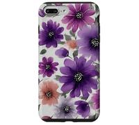 Carcasa para iPhone 7 Plus/8 Plus Purple Flower Bouquet Floral Watercolor Wildflowers