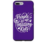 Carcasa para iPhone 7 Plus/8 Plus Purple up for Military Kids Dandelion Month of The Military