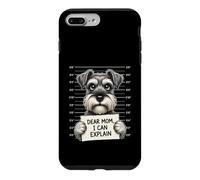 Carcasa para iPhone 7 Plus/8 Plus Querida mamá, Puedo Explicar - Amante de Schnauzer Dueño de Schnauzer